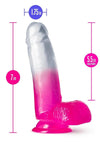 B Yours Sugar Magnolia Dildo 7in Fuschia - Clear/Pink