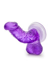 B Yours Sweet N' Hard 8 Dildo with Balls - Purple - 6.5in