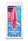 B Yours Vibrating Rechargeable Anal Plug - Berry/Pink