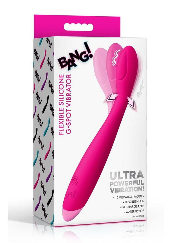 Bang Flexible Rechargeable Silicone G-Spot Vibrator - Pink