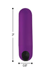 Bang! Vibrating Bullet with Remote Control - Purple