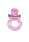 Basic Essentials Bunny Enhancer Vibrating Cock Ring with Clitoral Stimulation - Pink