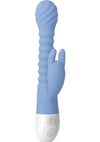 Bendy Bunny Rechargeable Silicone Dual Motor Rabbit Vibrator - Blue