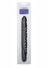 Black Jack Veined Double Dildo - Black - 12in