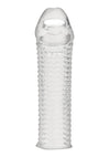 Blue Line Clear Textured Penis Enhancing Sleeve Extension