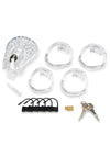 Blueline Full Coverage Cock and Balls Locked Up Chastity Cage Trap