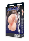 Blueline Silicone Chastity Cage with Ball Loop and Pisshole - Clear