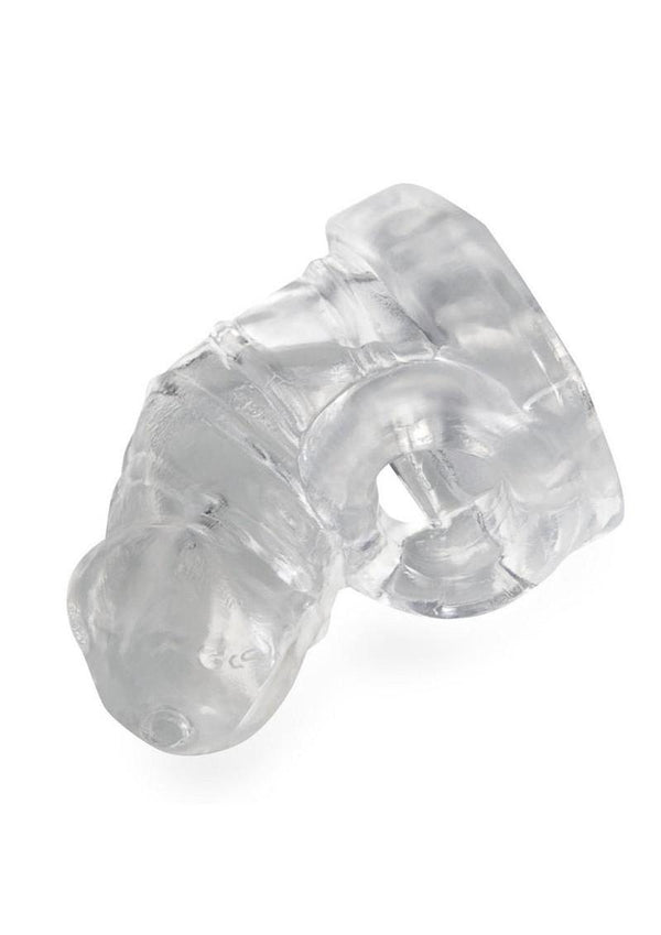 Blueline Silicone Chastity Cage with Ball Loop and Pisshole