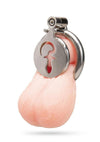 Blueline Stainless Steel Flat Inverted Cage with Piggy Tail Butt Plug Icon - Silver