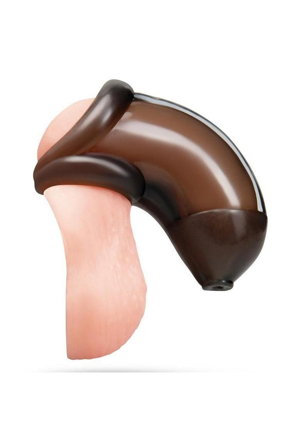 Blueline Tpe Chastity Cage with Ball Loop and Pisshole