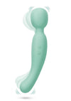Blush Collection Amelia Rechargeable Silicone Dual Side Massage Wand - Seafoam - Teal