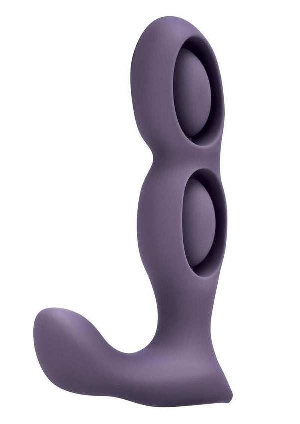 Bodywand Triple Play Tri-Pulse P-Spot Vibe Rechargeable Silicone Dual-Stim Prostate Vibrator - Purple