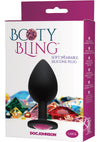 Booty Bling Jeweled Silicone Anal Plug - Pink - Large