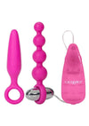 Booty Call Booty Vibro Kit Silicone Vibrating Butt Plug and Anal Beads