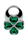 Booty Sparks Lucky Clover Gem Large Anal Plug - Green - Large