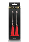 Bound Nipple Clamps T1 - Metal/Red/Rose Gold