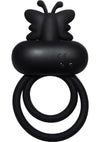 Butterfly Bang Rechargeable Silicone Couples Cock Ring - Black