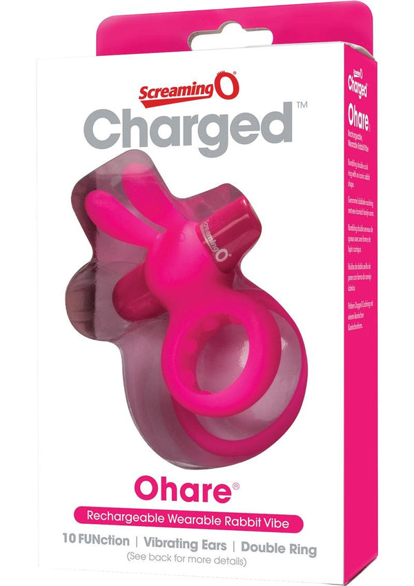 Charged Ohare Rechargeable Silicone Waterproof Rabbit Cock Ring - PATS Inc.