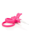Charged Ohare Rechargeable Silicone Waterproof Rabbit Cock Ring - Pink