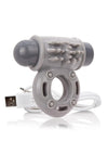 Charged OWOW Rechargeable Vibrating Ring Waterproof - Gray/Grey