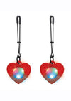 Charmed Silicone Light-Up Heart Tweezer Nipple Clamps