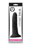 Colours Pleasures Silicone Thin Dildo - Black - 5in