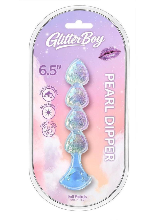Cotton Candy Joy Gems Pearl Dipper Silicone Anal Beads - Multicolor - 6.5in