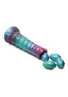 Creature Cock Galactic Breeder Ovipositor Silicone Dildo - Blue/Red/Teal