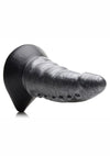 Creature Cocks Beastly Tapered Bumpy Silicone Dildo - Black/Silver - 8.25in