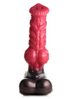 Creature Cocks Cujo Canine Silicone Dildo - Black/Red - XLarge