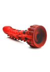 Creature Cocks Demon Rising Scaly Dragon Silicone Dildo - Black/Red