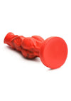 Creature Cocks Fire Hound Silicone Dildo - Black/Red - Medium