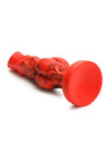 Creature Cocks Fire Hound Silicone Dildo - Black/Red - Small