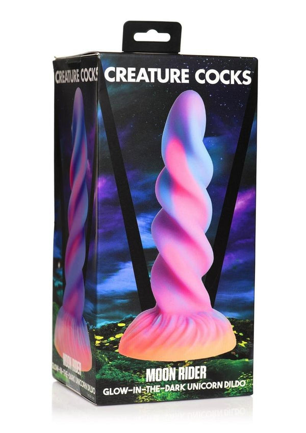 Creature Cocks Moon Rider Glow In The Dark Unicorn Silicone Dildo