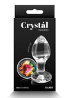 Crystal Desires Rainbow Gem Glass Anal Plugs