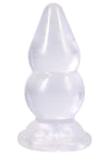 Crystal Jellies Double Pop Plug - Clear - 6in