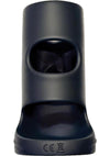 Decadence Motor Mount Rechargeable Silicone Vibrating Penis Sleeve - Black - 4.75in