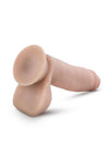 Dr. Skin Glide Self Lubricating Dildo with Balls - Vanilla - 7in