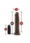 Dr. Skin Dr. Throb Vibrating Dildo with Remote Control - Chocolate - 9.5in