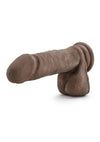 Dr. Skin Mr. Magic Dildo with Balls and Suction Cup - Chocolate - 9in
