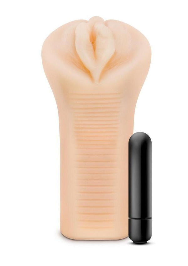 Enlust Emma Male Masturbator with Bullet Vibrator - Pussy - Vanilla