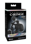 Fantasy C-Ringz Controlcore Trainer Remote Control Vibrating Rechargeable Silicone Cock Blocker - Black