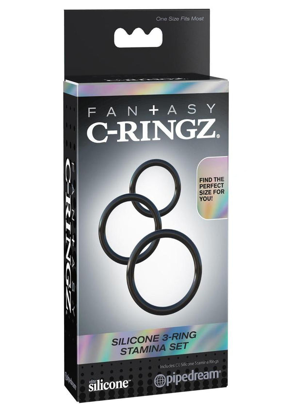 Fantasy C-Ringz Silicone 3-Ring Stamina Cock Ring - PATS Inc.