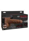 Fetish Fantasy Series Hollow Squirting Strap-On Dildo with Balls and Harness - Caramel - 7.5in