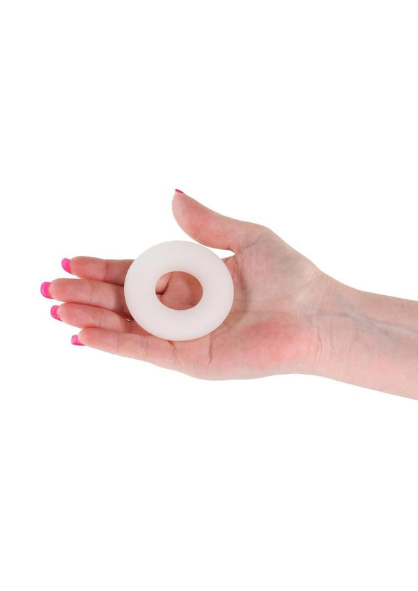 Firefly Bubble Ring Glow In The Dark Cock Ring - Glow In The Dark/White - Large