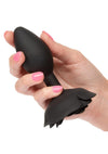 Forbidden Rose Silicone Anal Plug - Black - Large