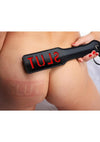 Frisky Imprint Spanking Paddle- Slut - Black