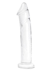 Glas Dildo Glass with Veins and Flat Base - Clear - 12in