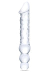 Glas Double Ended Glas Dildo with Anal Beads