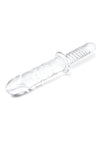 Glas Girthy Glass Cock Double Ended with Handle - Clear - 11in